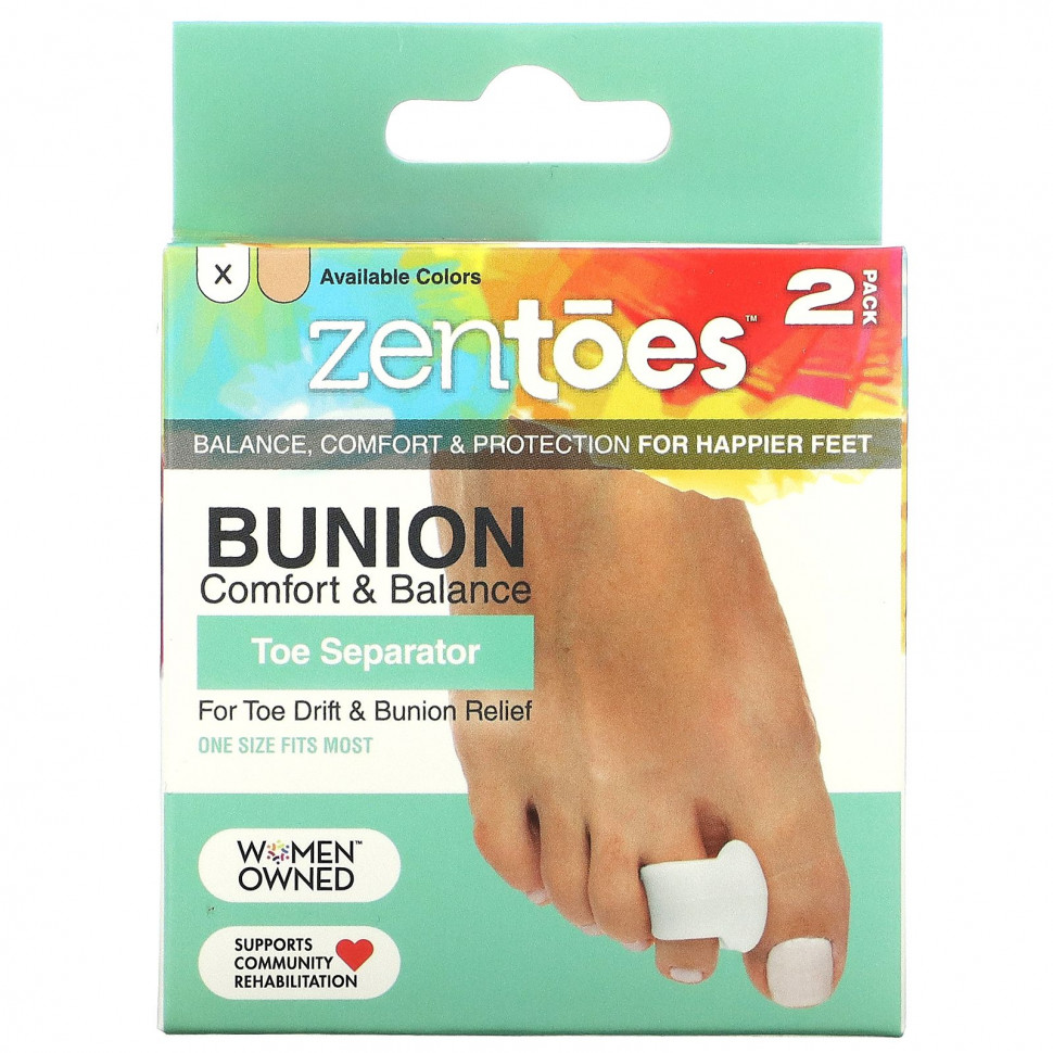 ������ ������ ZenToes, Toe Separator, Bunion Comfort & Balance, ������������� ������, 2 ��. � ��������  IHerb (������) ����