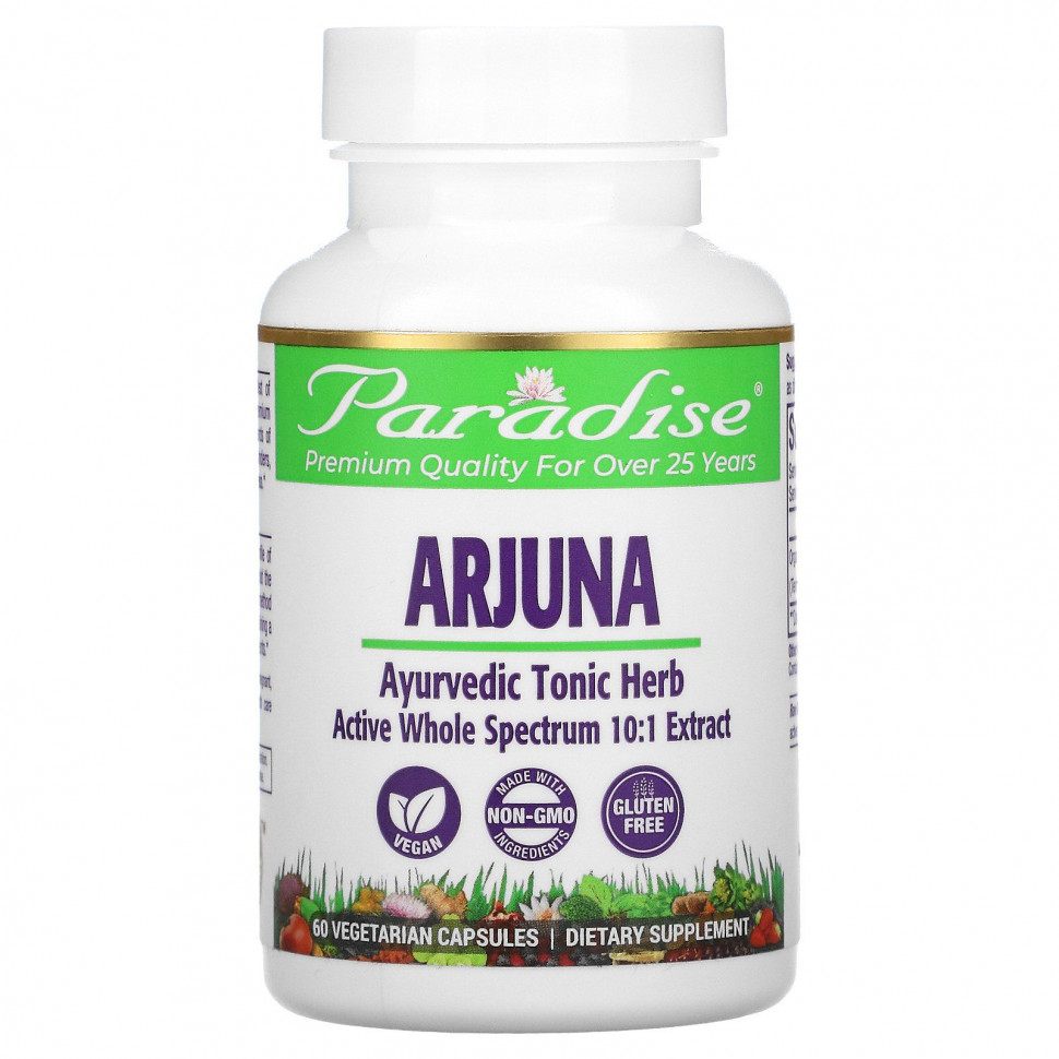  Paradise Herbs, Arjuna, 60      -     , -, 