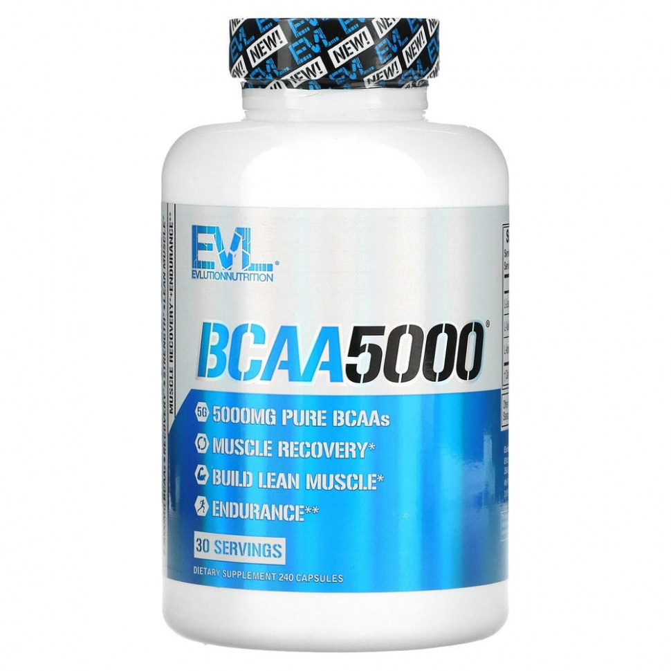  EVLution Nutrition, BCAA5000, 240     -     , -, 