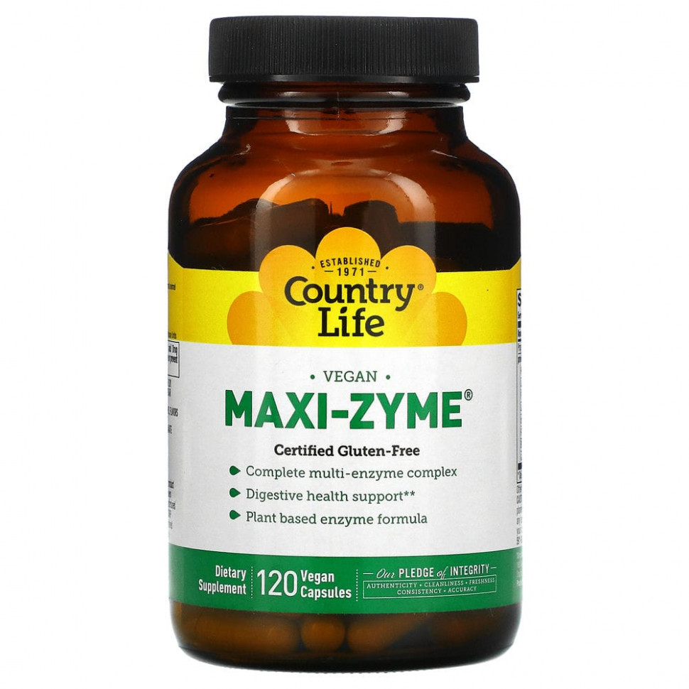 ������ ������ Country Life, Maxi-Zyme, 120 ��������� ������  IHerb (������) ����
