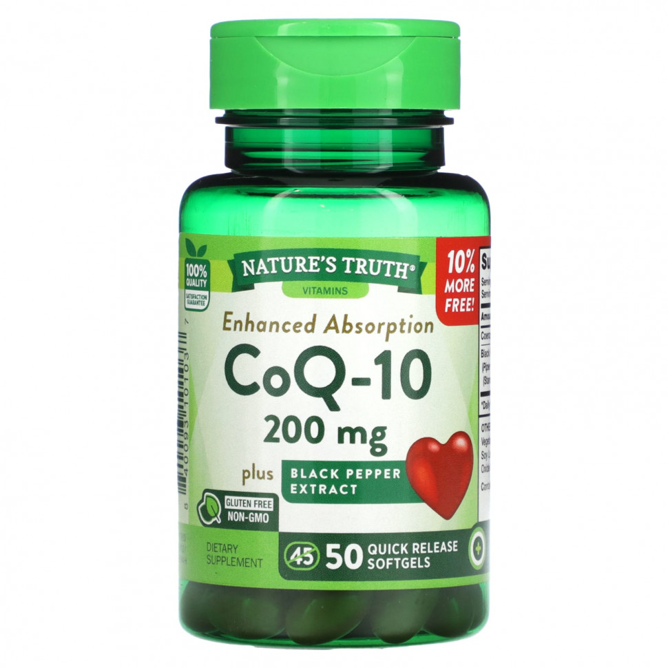 ������ ������ Nature's Truth, Enhanced Absorbs, CoQ-10, 200 ��, 50 ������ � ������� ��������������  IHerb (������) ����