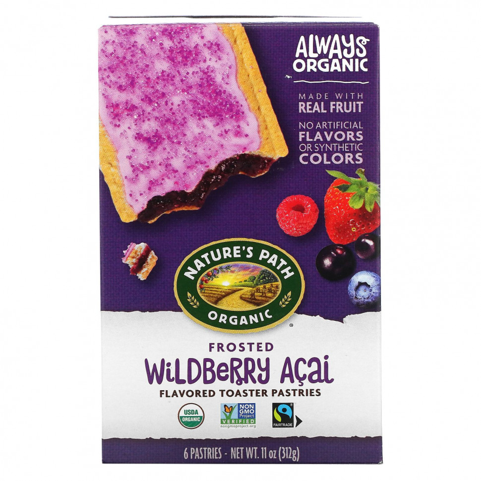 ������ ������ Nature's Path, Toaster Pastries, Frosted Wildberry Acai, 6 Pastries, 52 g Each  IHerb (������) ����