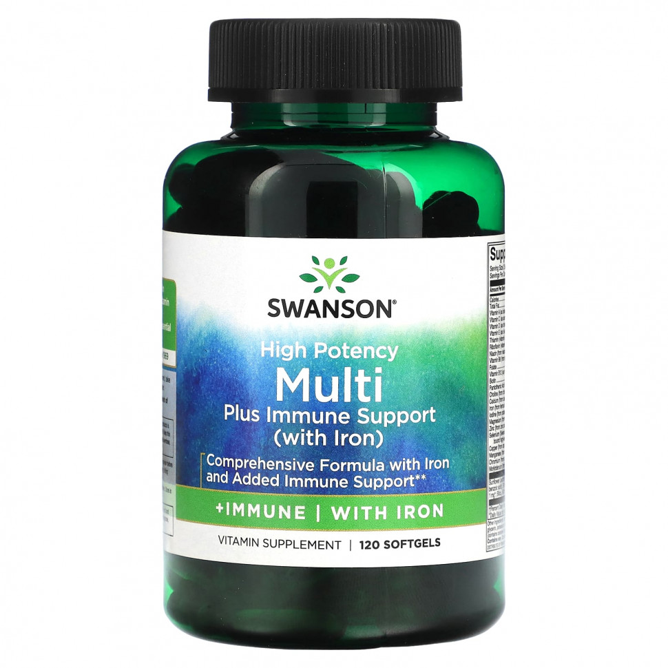 ������ ������ Swanson, Multi plus Immune Support � �������, ������� �������������, 120 ������ ��������  IHerb (������) ����