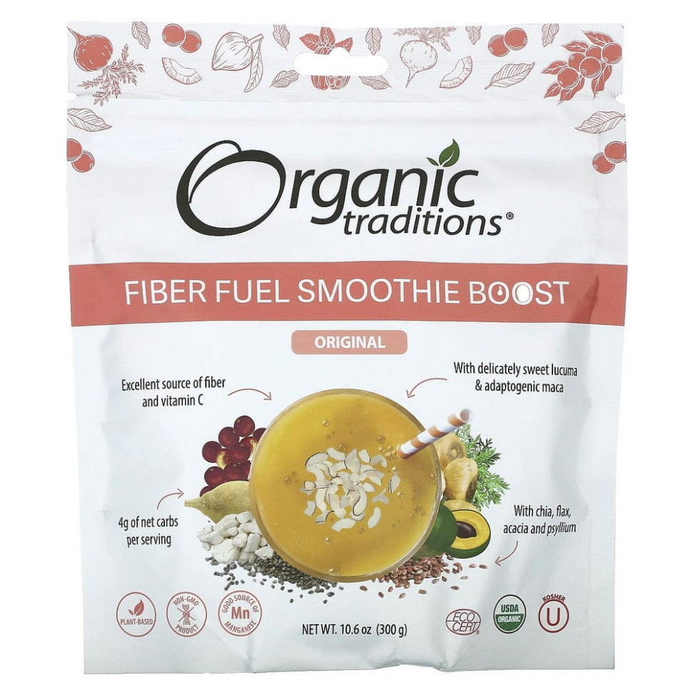  Organic Traditions, Fiber Fuel Smoothie Boost, , 300  (10,6 )    -     , -, 