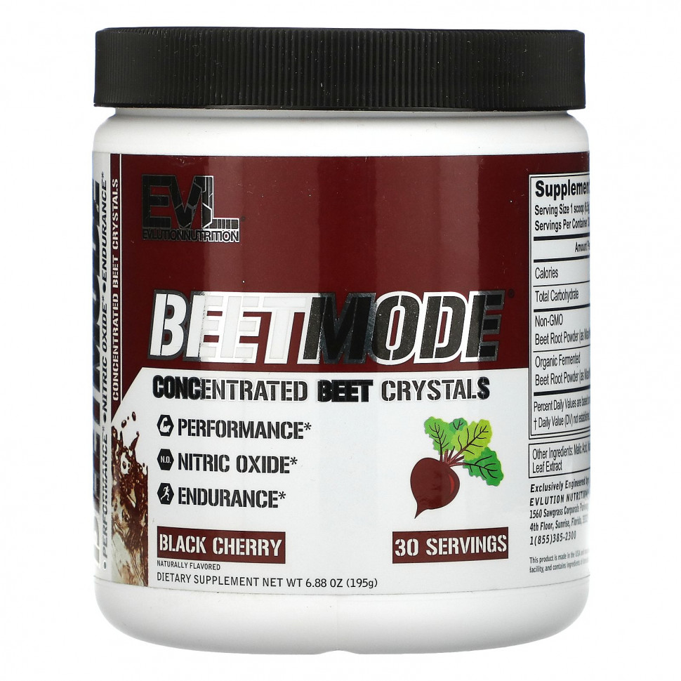 ������ ������ EVLution Nutrition, BeetMode, ��������� ����������������� ������, �������, 195 � (6,88 �����)  IHerb (������) ����