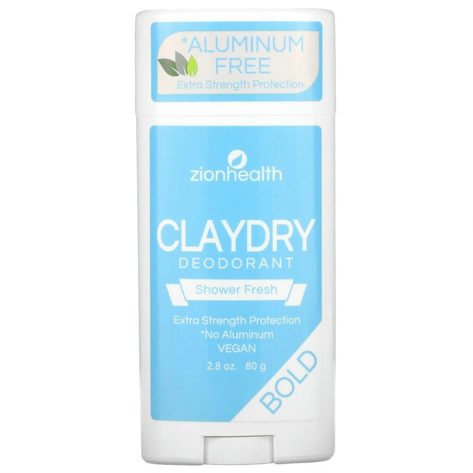 ������ ������ Zion Health, Bold, ClayDry Deodorant, Shower Fresh, 2,8 ����� (80 �)  IHerb (������) ����