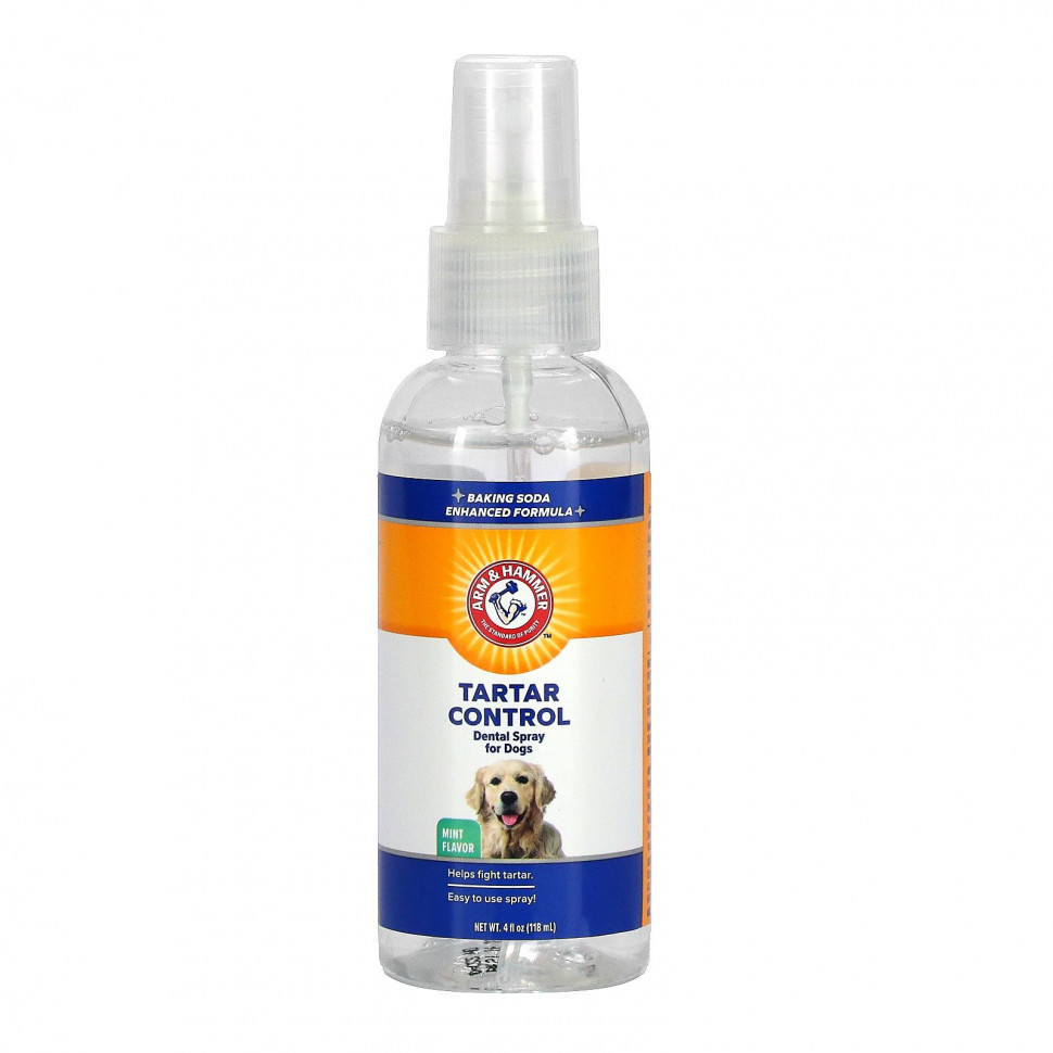  Arm & Hammer, Tartar Control, Dental Spray For Dogs, Mint, 4 fl oz (118 ml)    -     , -, 