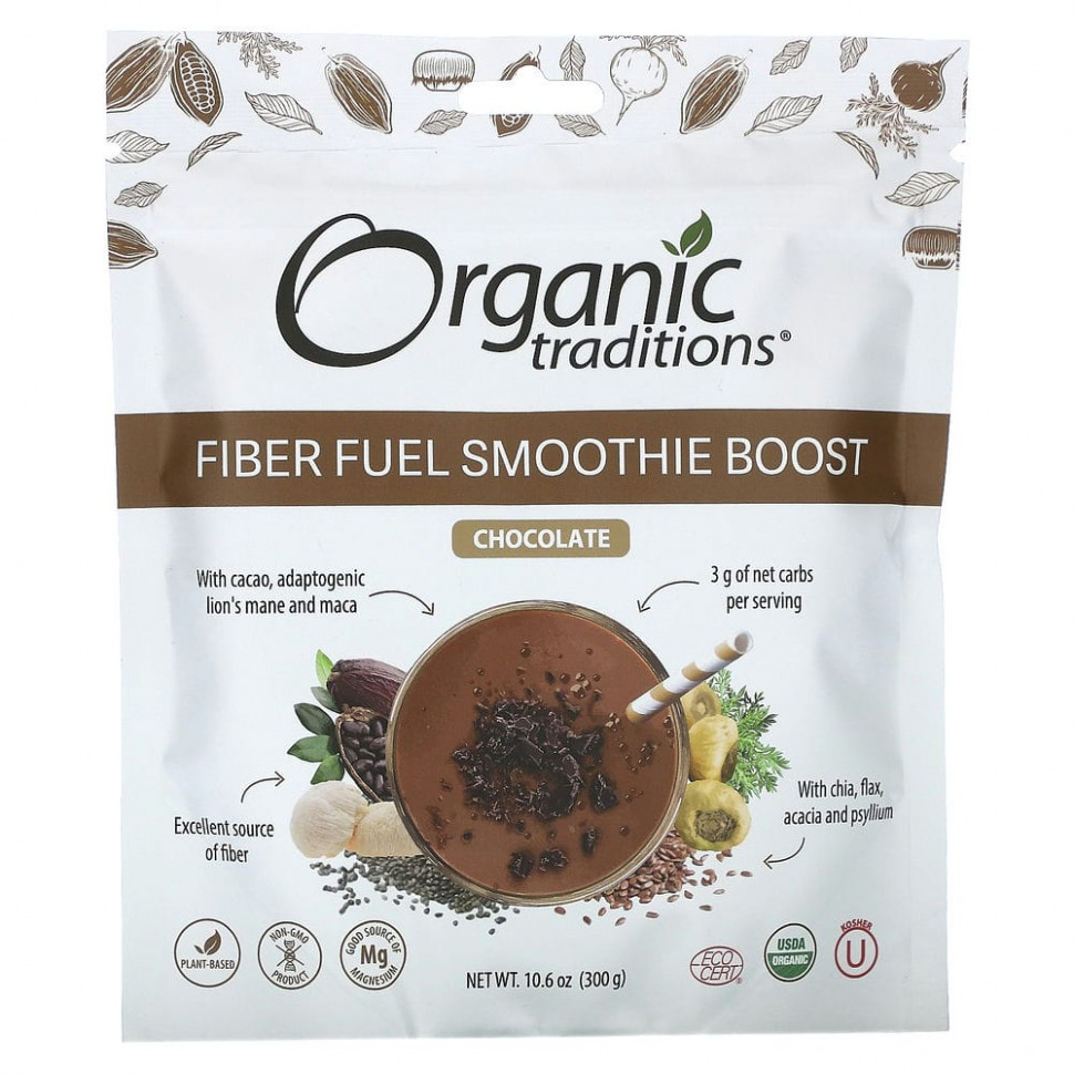  Organic Traditions, Fiber Fuel Smoothie Boost, , 300  (10,6 )    -     , -, 