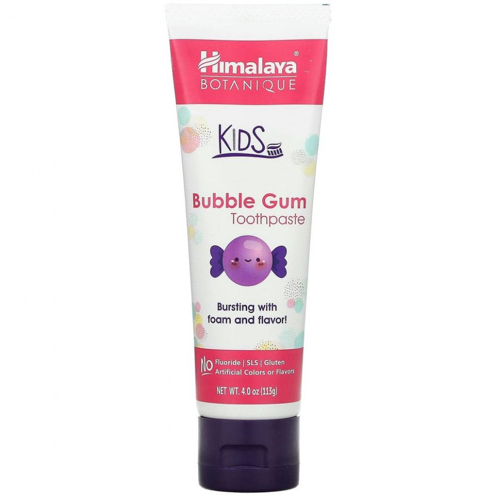 ������ ������ Himalaya, Botanique, Kids Toothpaste, Bubble Gum, 4.0 oz (113 ml)  IHerb (������) ����