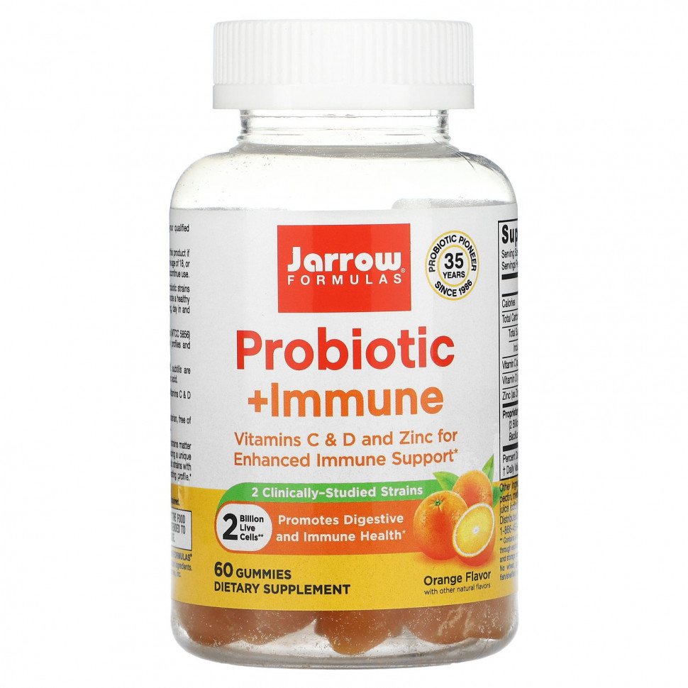  Jarrow Formulas, Probiotic + Immune, , 2 , 60      -     , -, 