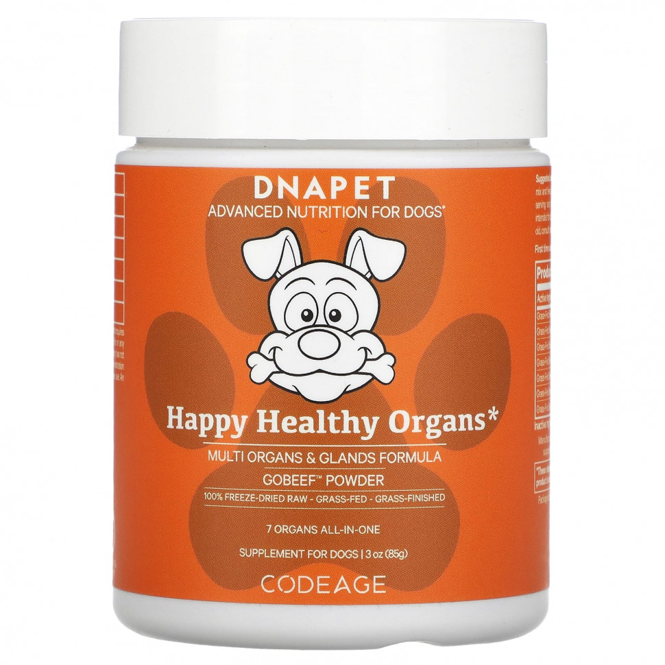  Codeage, DNA PET, Happy Healthy Organs,  , 85  (3 )    -     , -, 