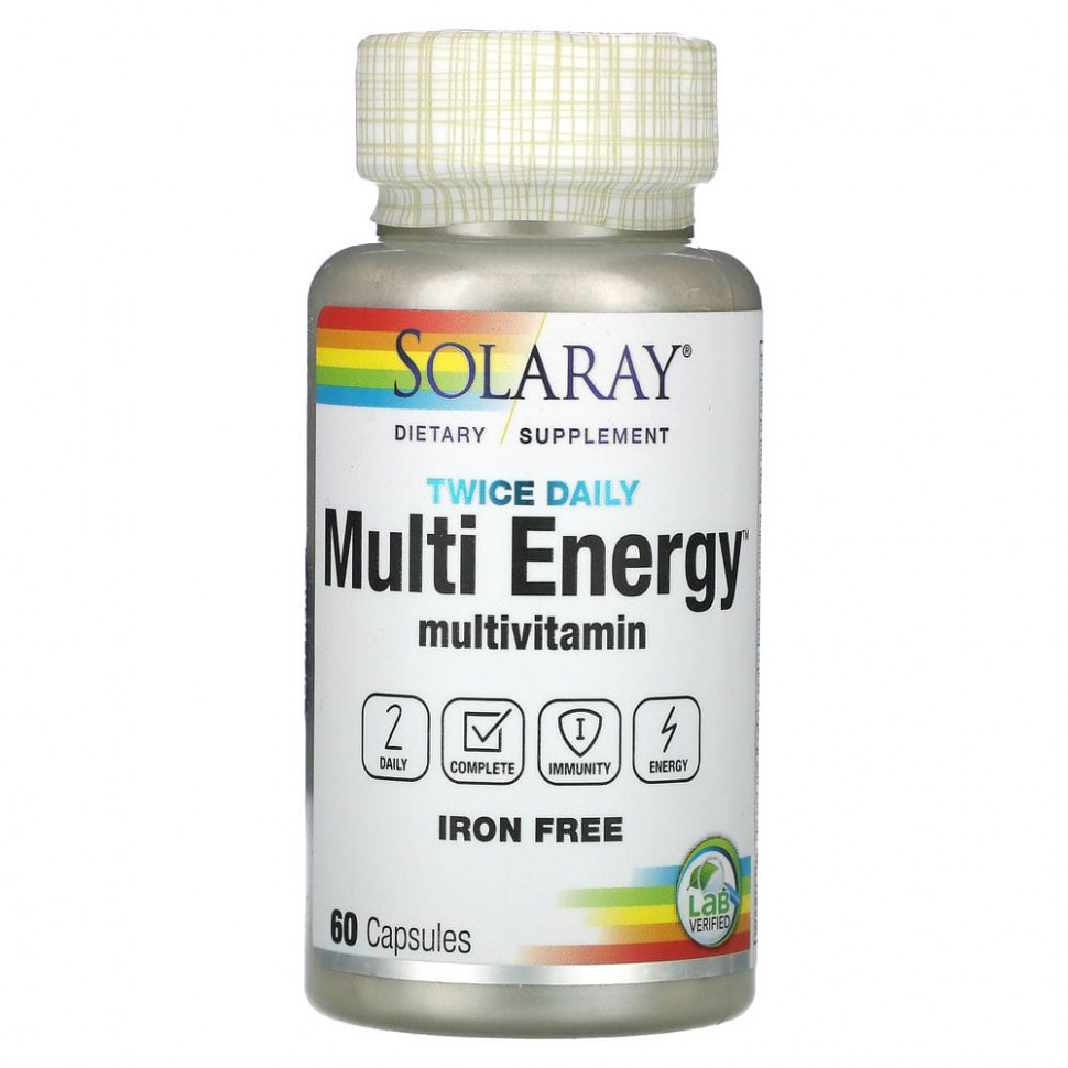 ������ ������ Solaray, Multi Energy Multivitamin, ��� ������, 2 ���� � ����, 60 ������  IHerb (������) ����