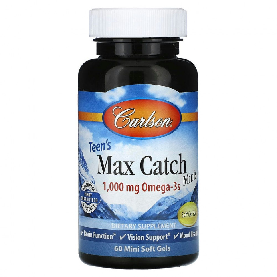 ������ ������ Carlson, Teen's Max Catch Minis, 500 ��, 60 ������ ��������  IHerb (������) ����