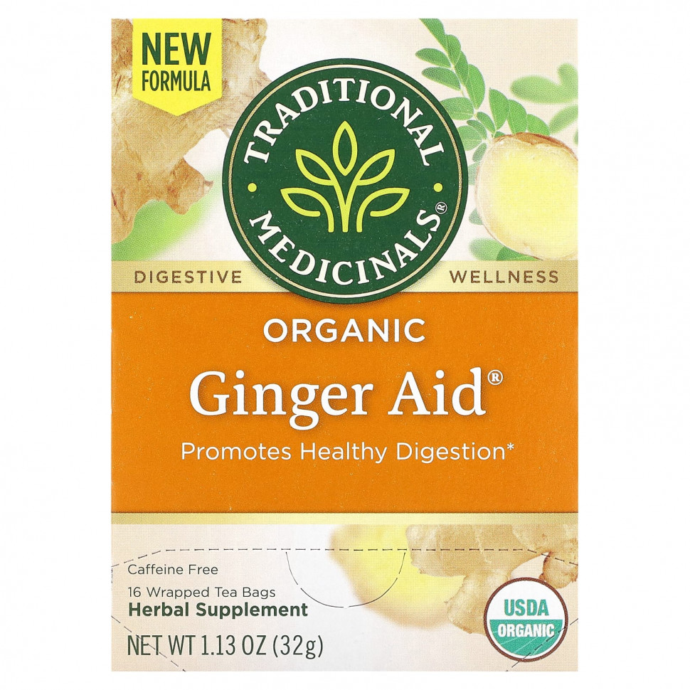  Traditional Medicinals, Ginger Aid, , (),  , 16  , 32  (1,13 )    -     , -, 