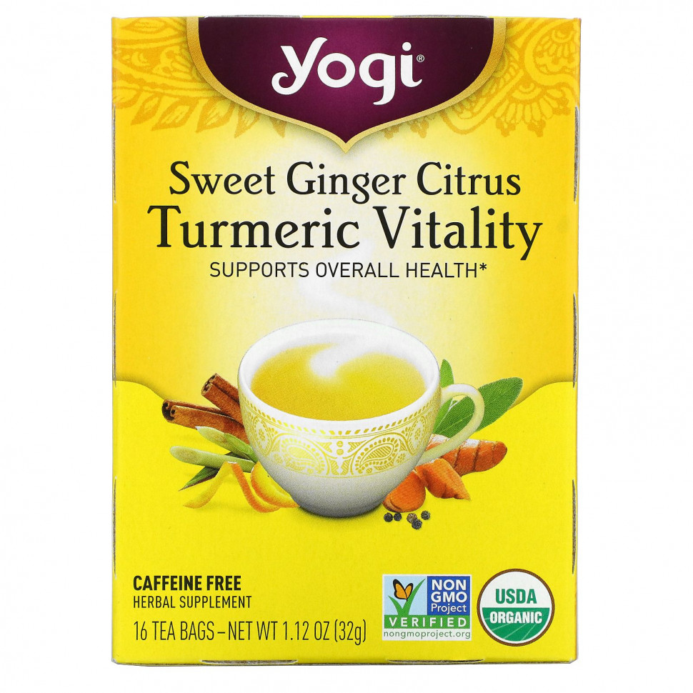  Yogi Tea, Sweet Ginger Citrus Turmeric Vitality,  , 16  , 1,12  (32 )    -     , -, 