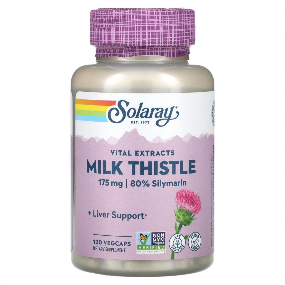  Solaray, Vital Extracts, Milk Thistle , 175 mg, 120 VegCaps    -     , -, 