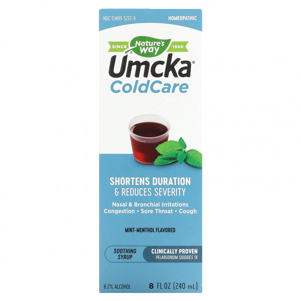 ������ ������ Nature's Way, Umcka, ColdCare, Soothing Syrup, Mint Menthol , 8 oz (240 ml)  IHerb (������) ����