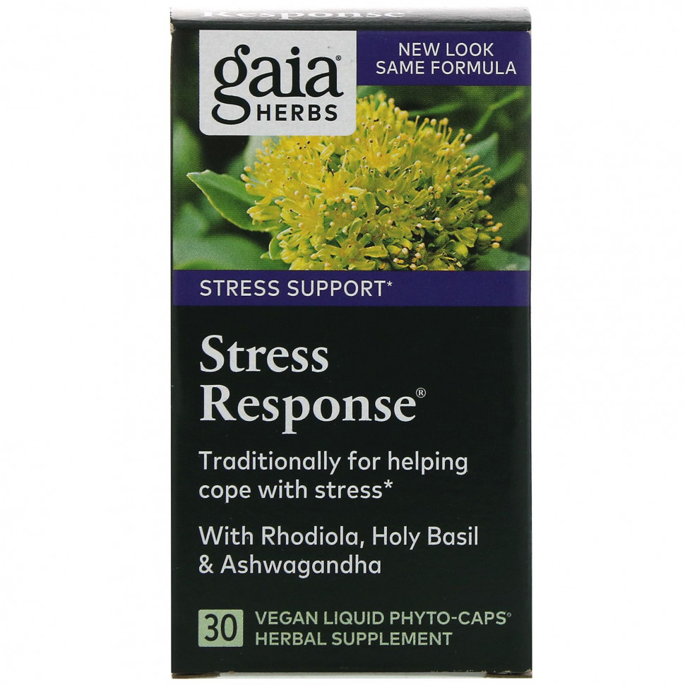 ������ ������ Gaia Herbs, Stress Response, 30 ��������� ������ ����-������  IHerb (������) ����