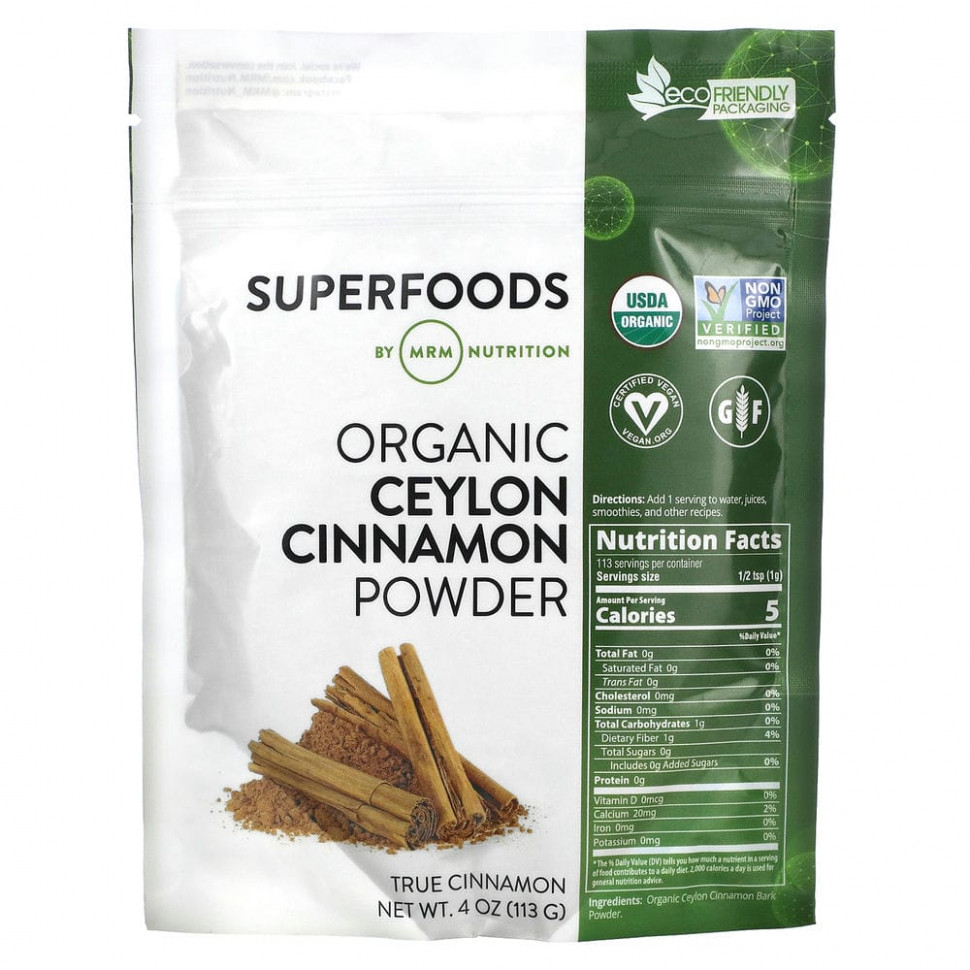 ������ ������ MRM Nutrition, Organic Ceylon Cinnamon Powder, 4 oz (113 g)  IHerb (������) ����