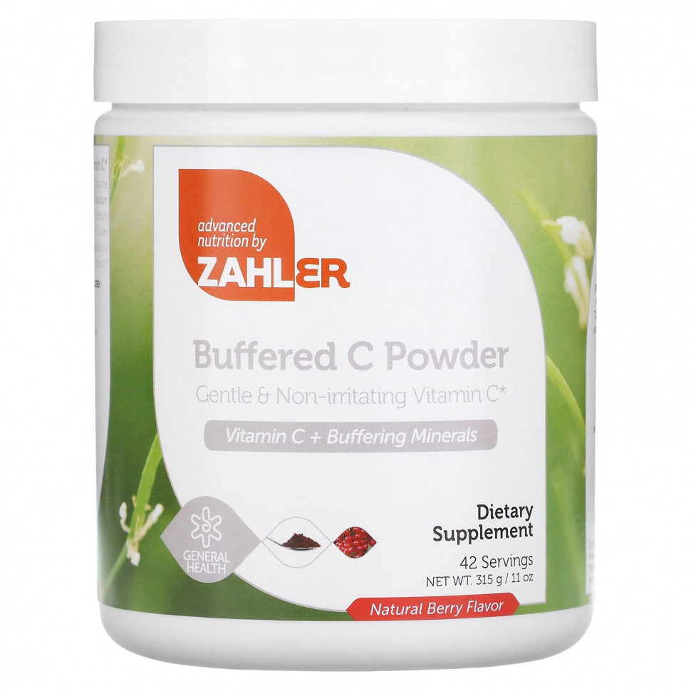  Zahler, Buffered C Powder, Natural Berry, 11 oz (315 g)    -     , -, 