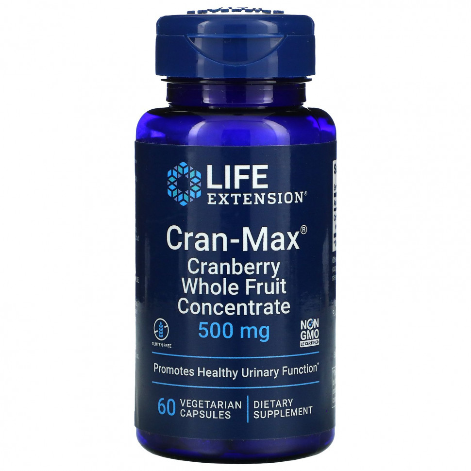 ������ ������ Life Extension, Cran-Max, ���������� ������� ���� ������, 500 ��, 60 �������������� ������  IHerb (������) ����