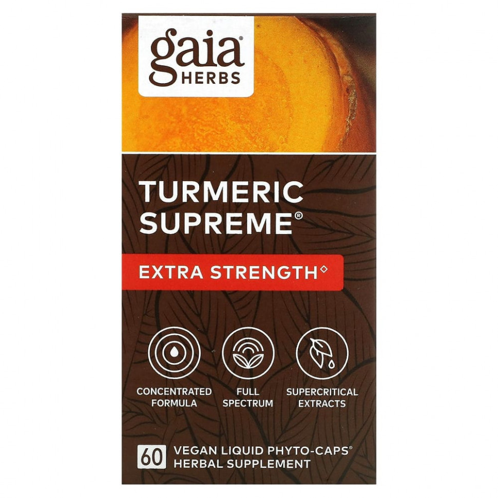  Gaia Herbs, Turmeric Supreme, Extra Strength, , 60  -      -     , -, 