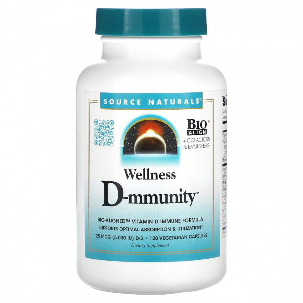  Source Naturals, Wellness D-mmunity, 125 , 120      -     , -, 