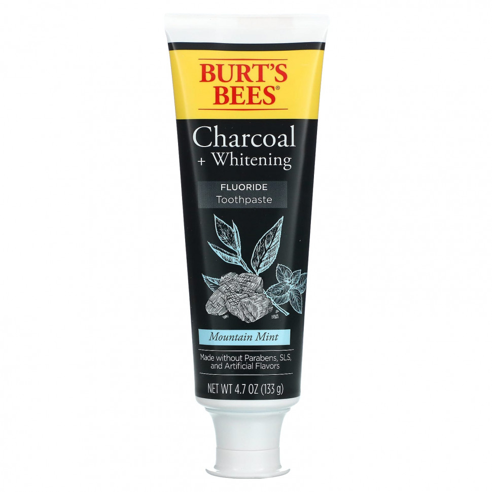  Burt's Bees, Charcoal + Whitening,    ,  , 133  (4,7 )    -     , -, 