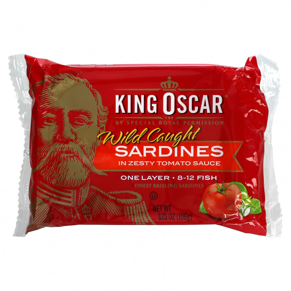 ������ ������ King Oscar, ����� �������, � ��������� �������� �����, 106 � (3,75 �����)  IHerb (������) ����