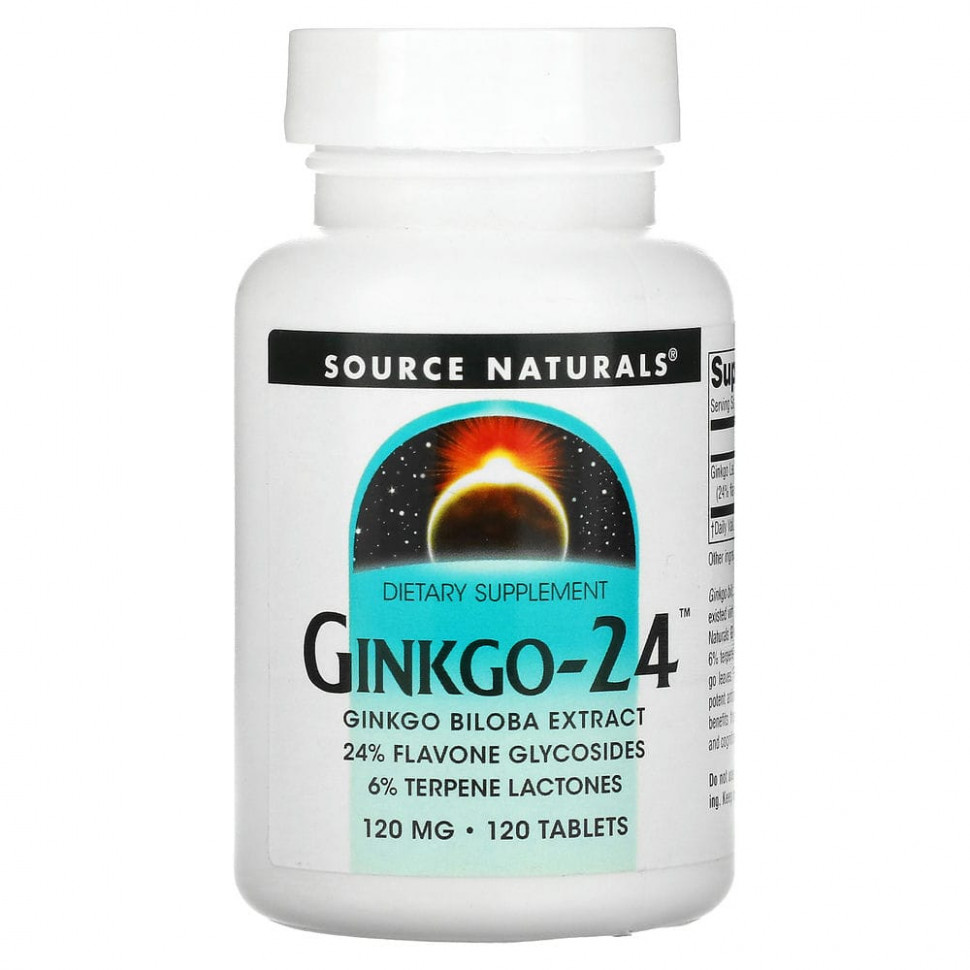  Source Naturals, Ginkgo-24,  ,120 , 120     -     , -, 