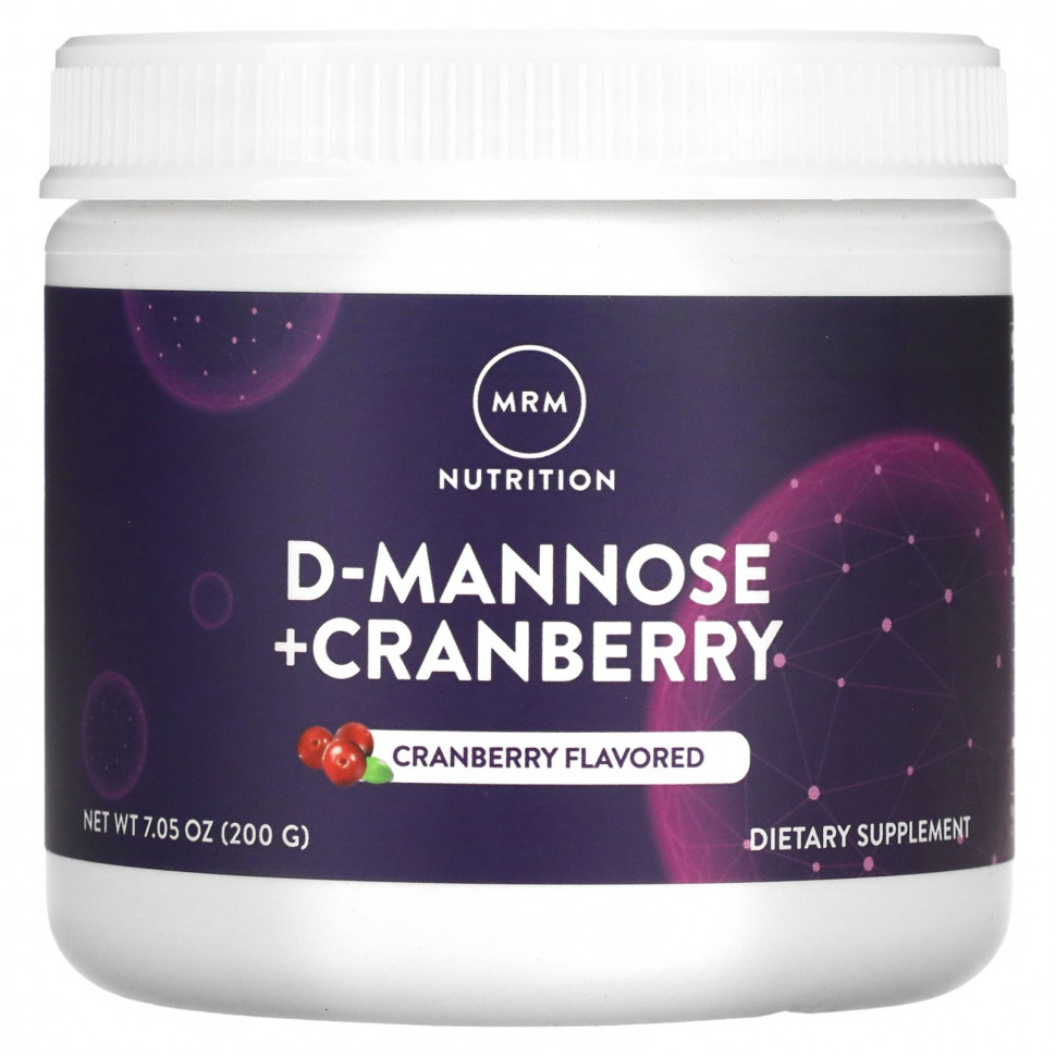  MRM Nutrition, D-Mannose + Cranberry, Cranberry, 7.05 oz (200 g)    -     , -, 