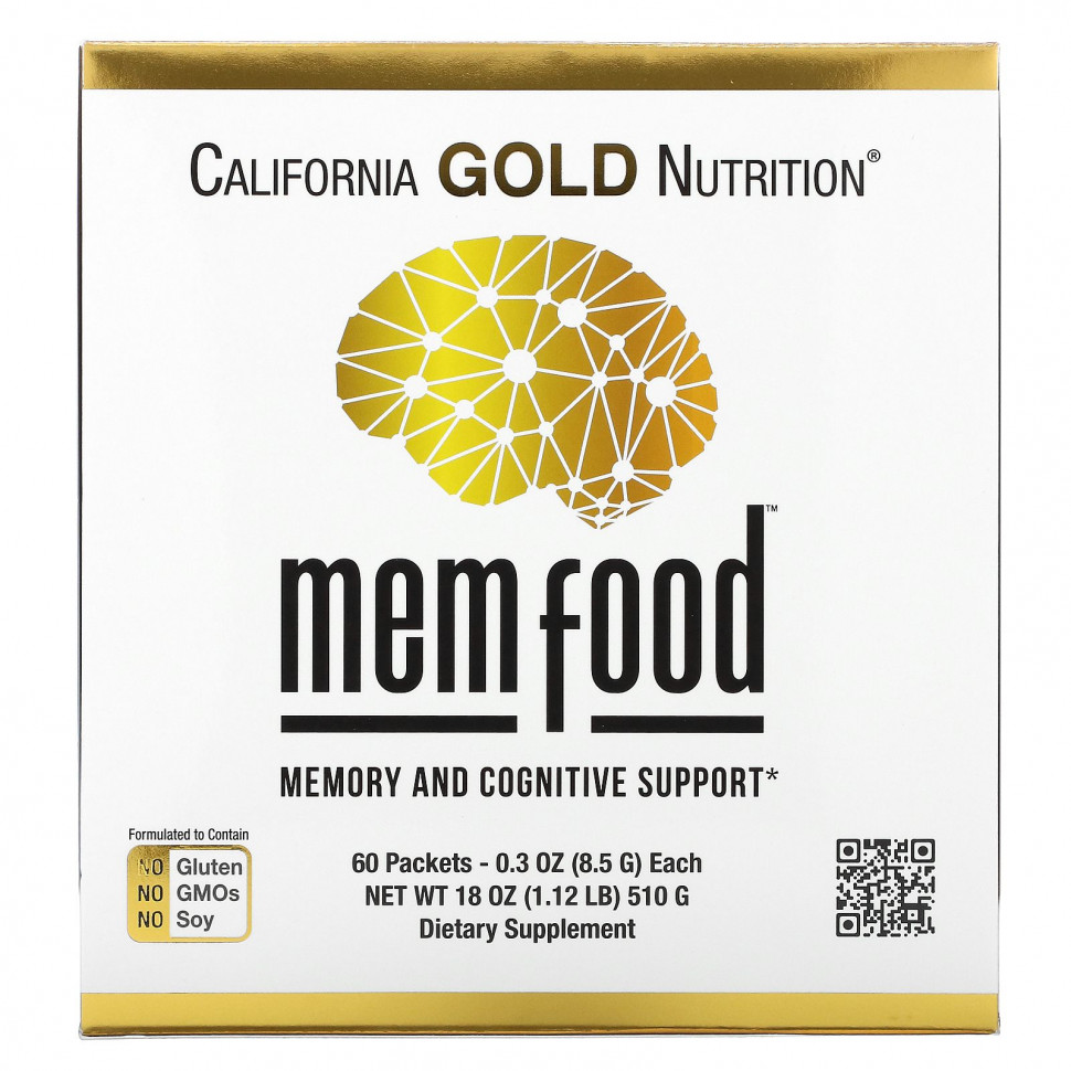  California Gold Nutrition, MEM Food,      , 60   8,5  (0,3 )     -     , -, 