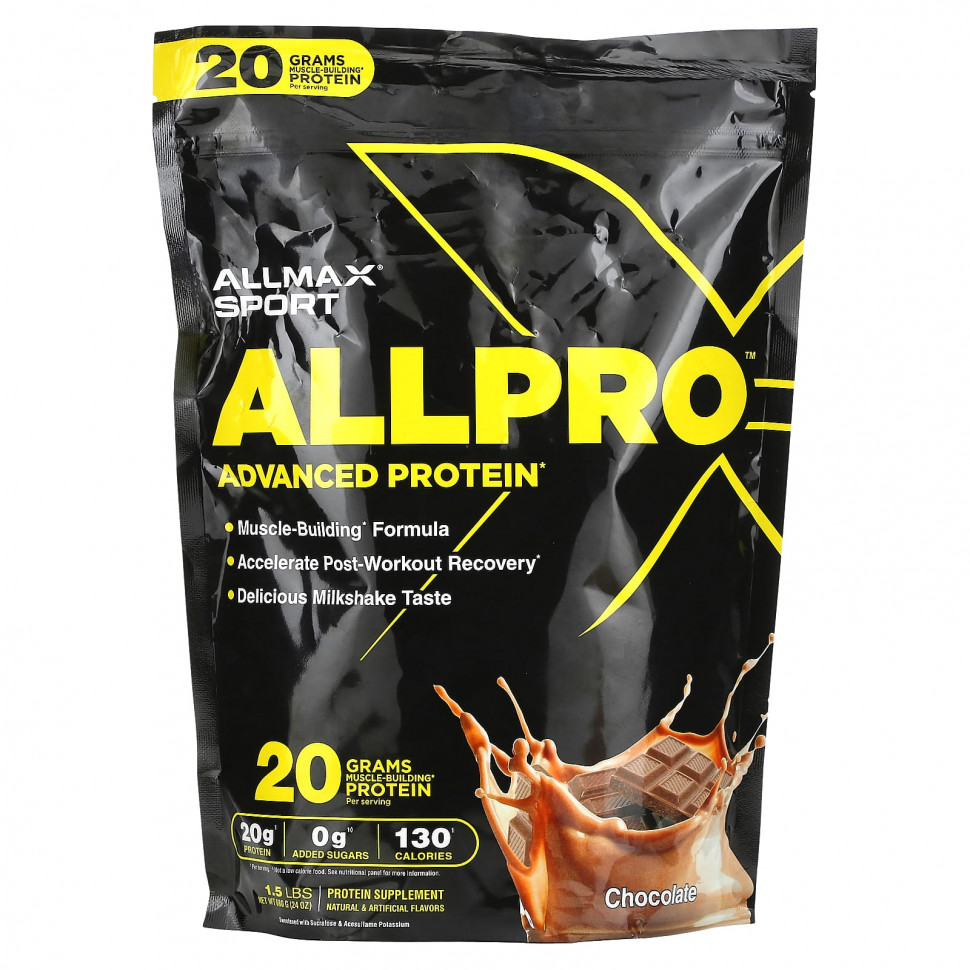 ������ ������ ALLMAX, Sport, ALLPRO Advanced Protein, � ���������, 680 � (1,5 �����)  IHerb (������) ����