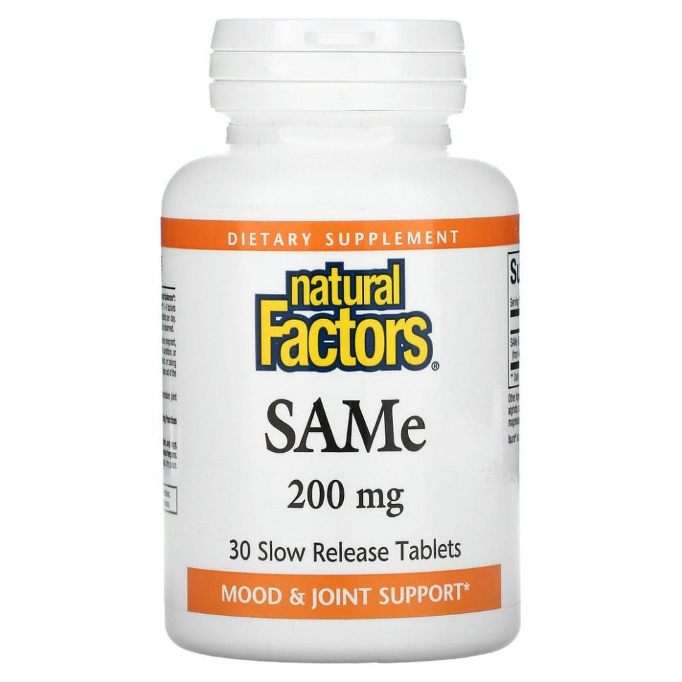  Natural Factors, SAM-e (S--L-), 200 , 30 -     -     , -, 