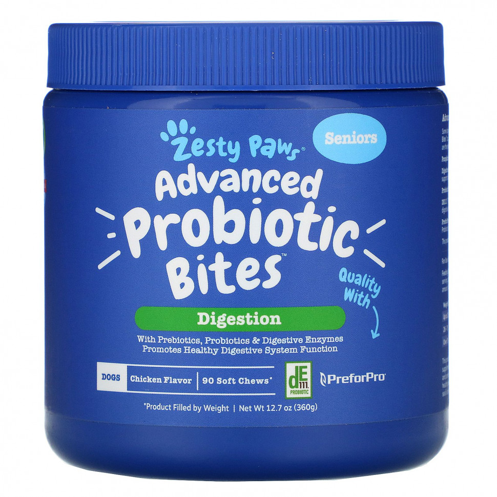  Zesty Paws, Advanced Probiotic Bites  , ,  ,  , 90   , 12,7  (360 )    -     , -, 