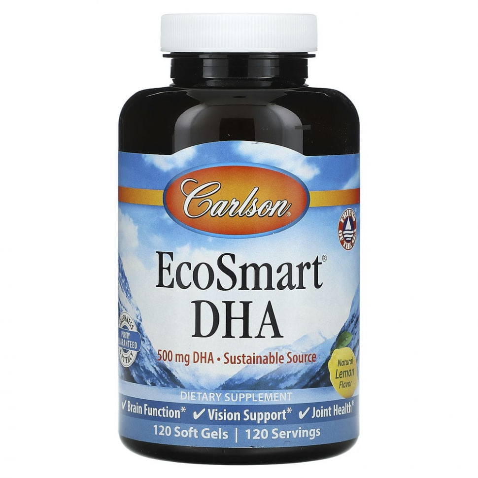 ������ ������ Carlson, EcoSmart DHA, ����������� �����, 500 ��, 120 ������ ��������  IHerb (������) ����