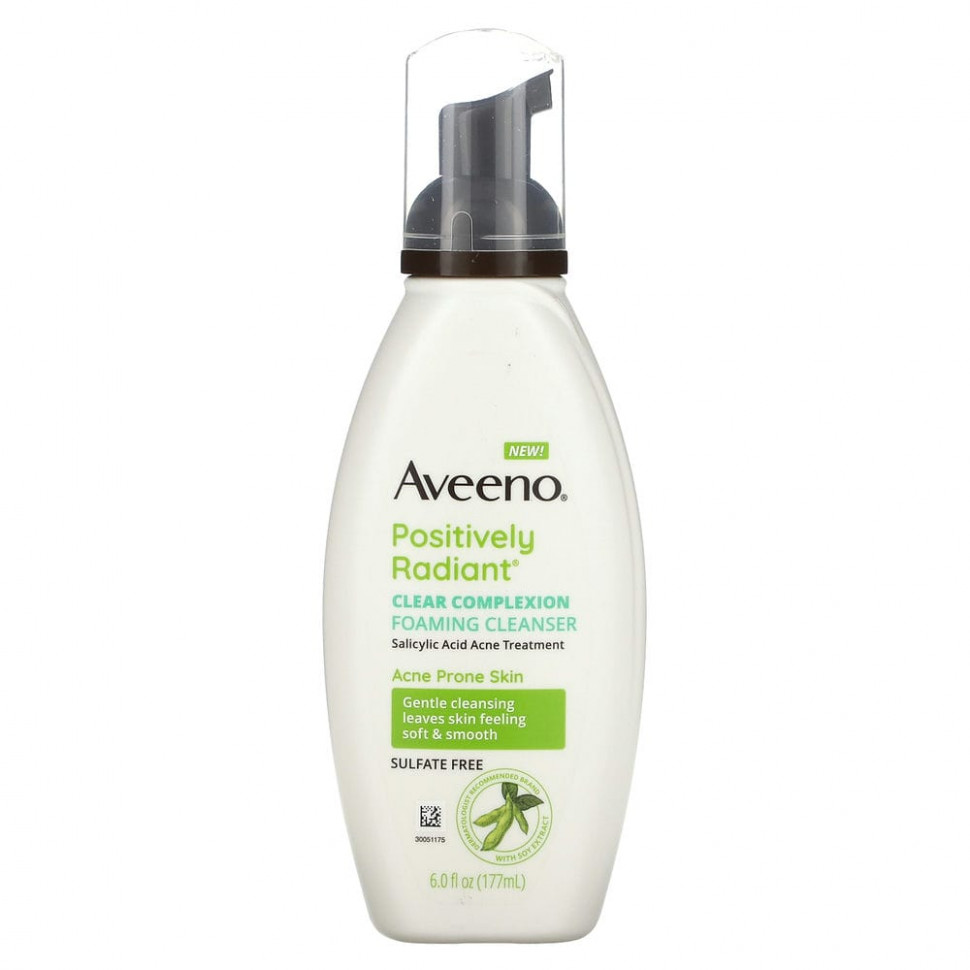  Aveeno, Active Naturals, Clear Complexion, Foaming Cleanser, 6 fl oz    -     , -, 