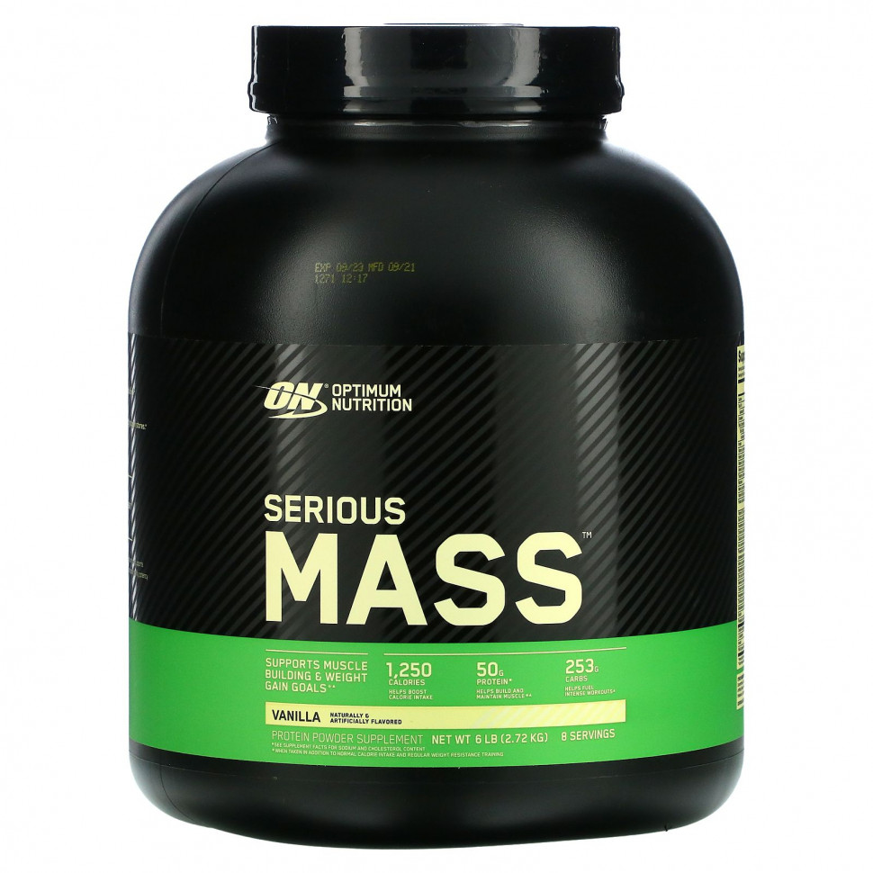 ������ ������ Optimum Nutrition, ������� Serious Mass � ������� ����������� ����� ��� ������ ����, �� ������ ������, 2,72 ��  IHerb (������) ����