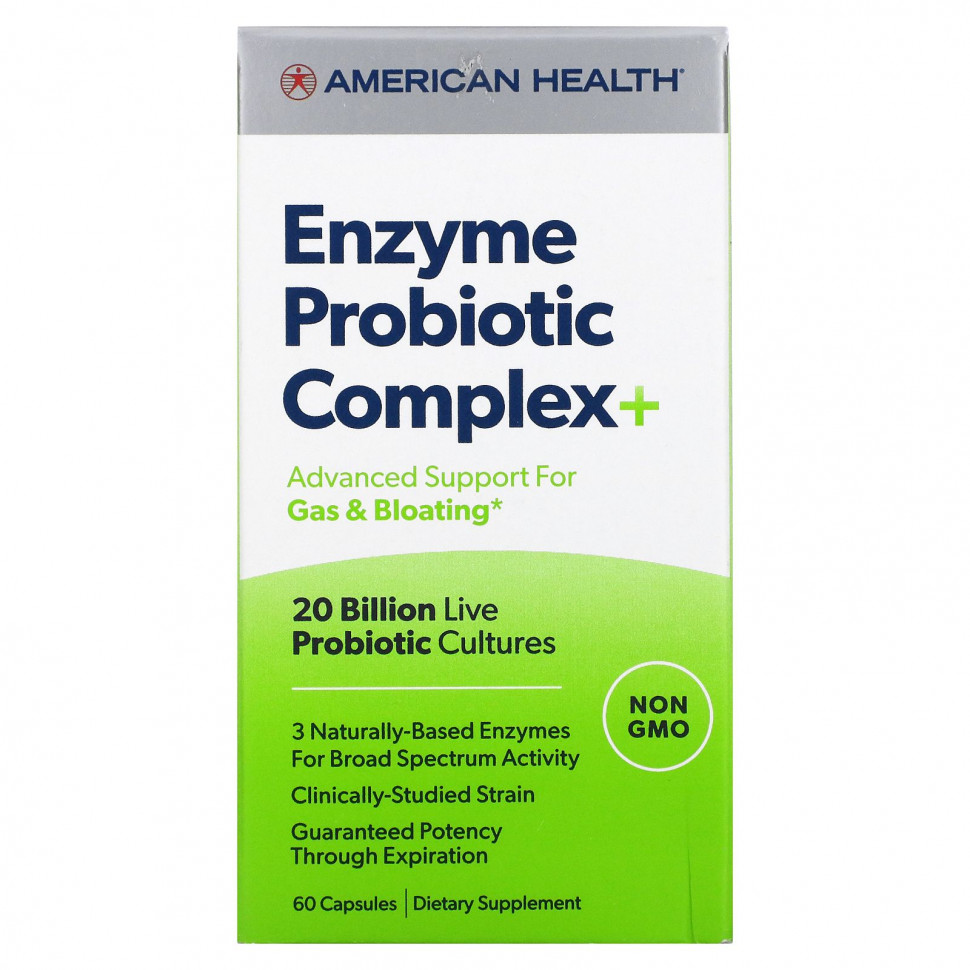  American Health, Enzyme Probiotic Complex +, 20  , 60     -     , -, 