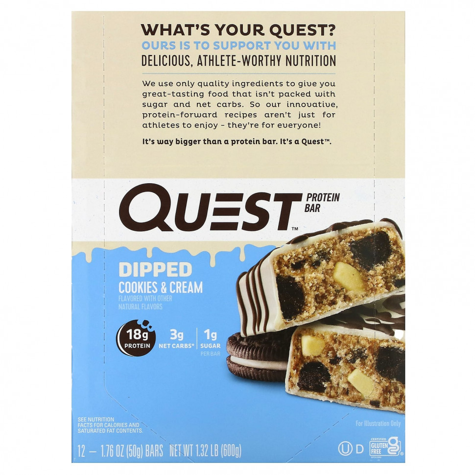 ������ ������ Quest Nutrition, ����������� ��������, ������� �� ��������, 12 ����������, 50 � (1,76 �����)  IHerb (������) ����