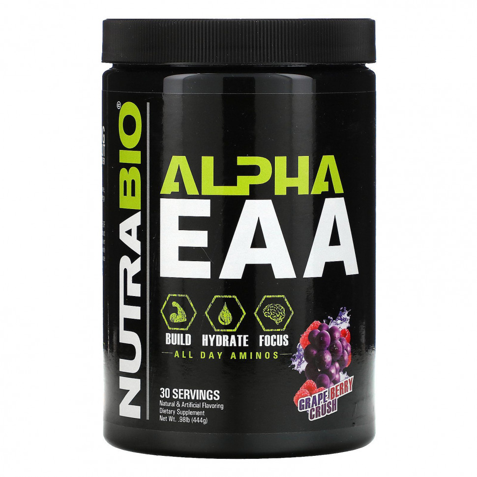  NutraBio Labs, Alpha EAA, Grape Berry Crush, 0.98 lb (444 g)    -     , -, 