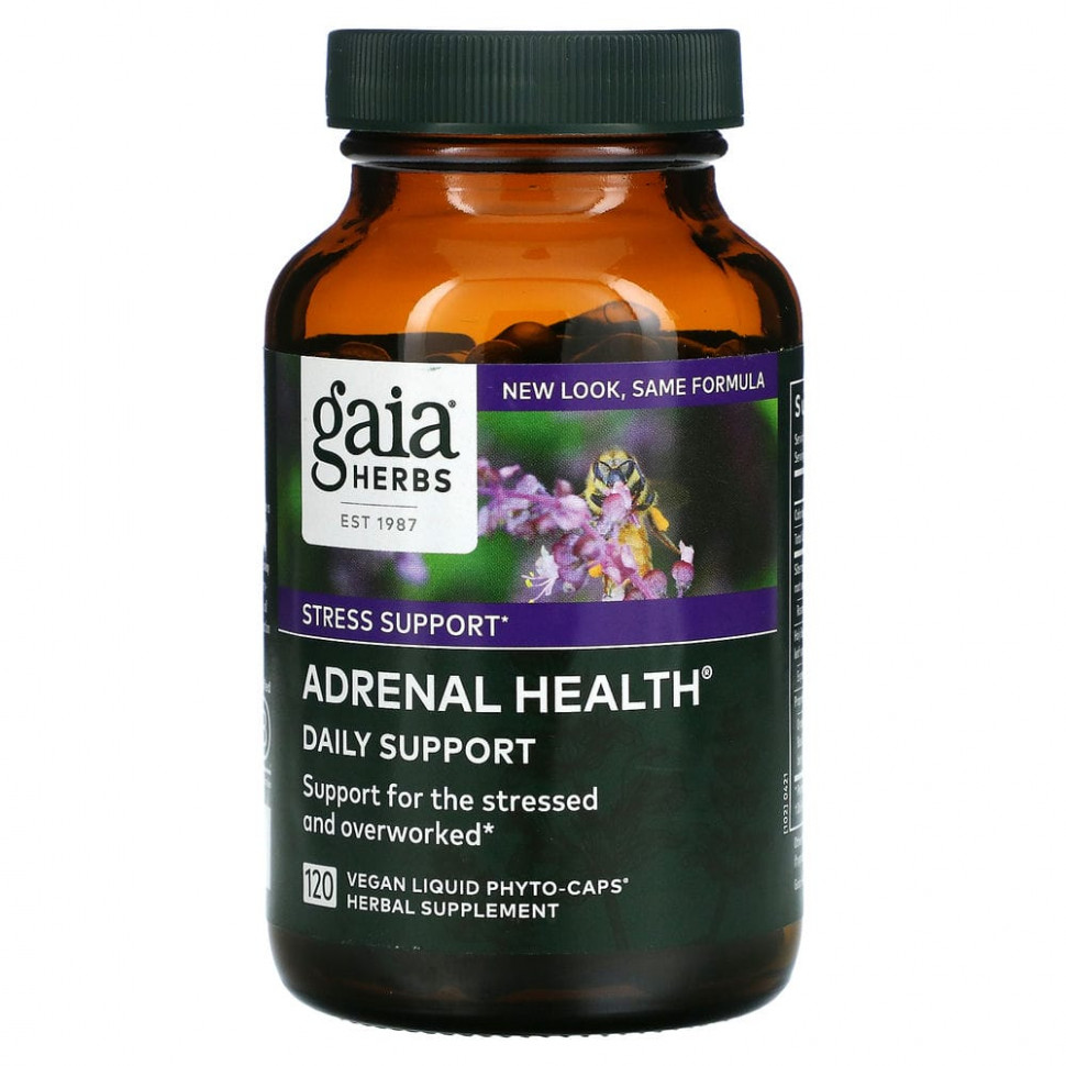������ ������ Gaia Herbs, Adrenal Health, ���������� ���������, 120 ������������ ������ Phyto-Caps  IHerb (������) ����