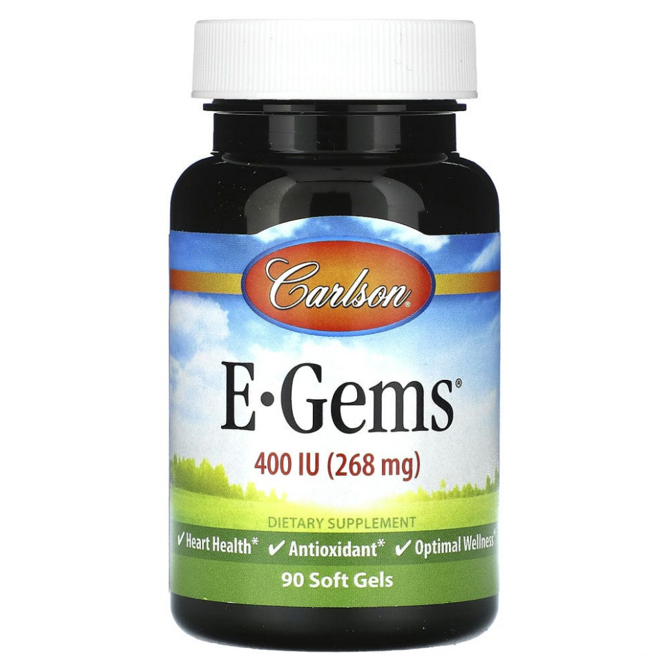 ������ ������ Carlson, E-Gems, 268 �� (400 ��), 90 ������ ��������  IHerb (������) ����