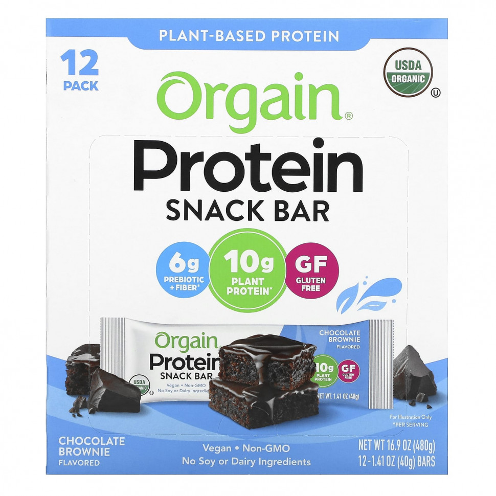  Orgain, Protein Snack Bar,  , 12   40  (1,41 )    -     , -, 