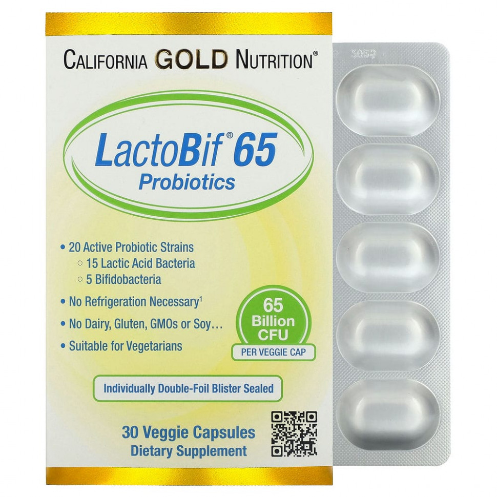  California Gold Nutrition, LactoBif, , 65  , 30      -     , -, 