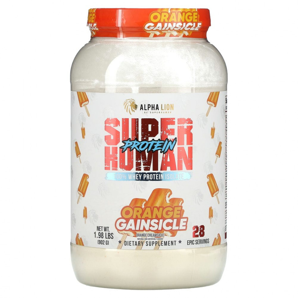 ������ ������ ALPHA LION, SuperHuman Protein, Orange Gainsicle, ������������ ����, 902 � (1,98 �����)  IHerb (������) ����