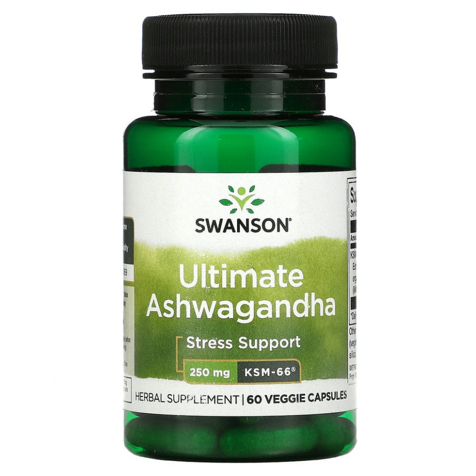  Swanson, Ultimate Ashwagandha, 250 , 60      -     , -, 