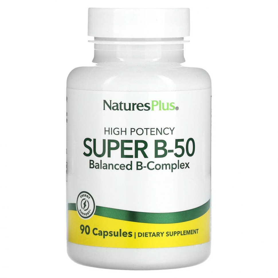 ������ ������ NaturesPlus, Super B-50 � ������� ��������������, 90 ������  IHerb (������) ����