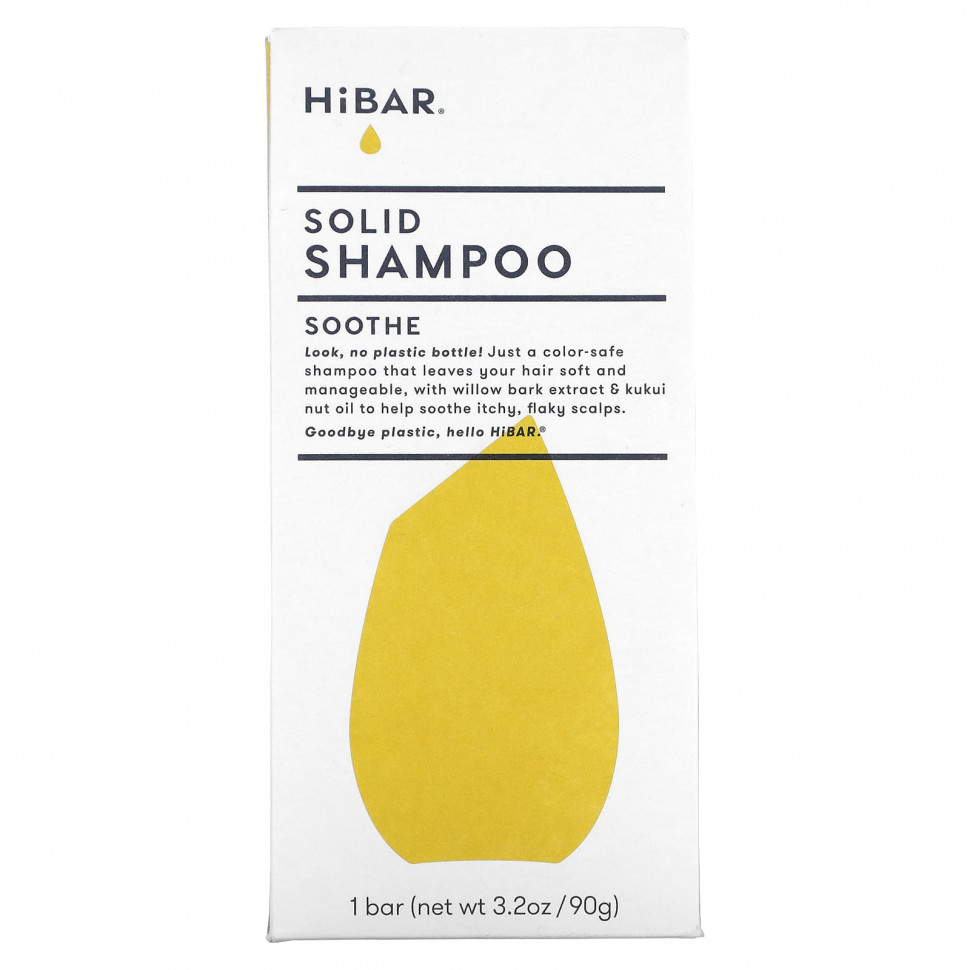 ������ ������ HiBAR, Solid Shampoo, Soothe, 1 ��., 90 � (3,2 �����)  IHerb (������) ����