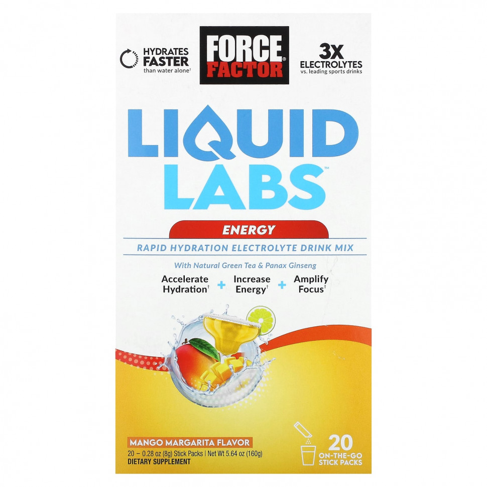  Force Factor, Liquid Labs, Energy,   , 20   8  (0,28 )    -     , -, 